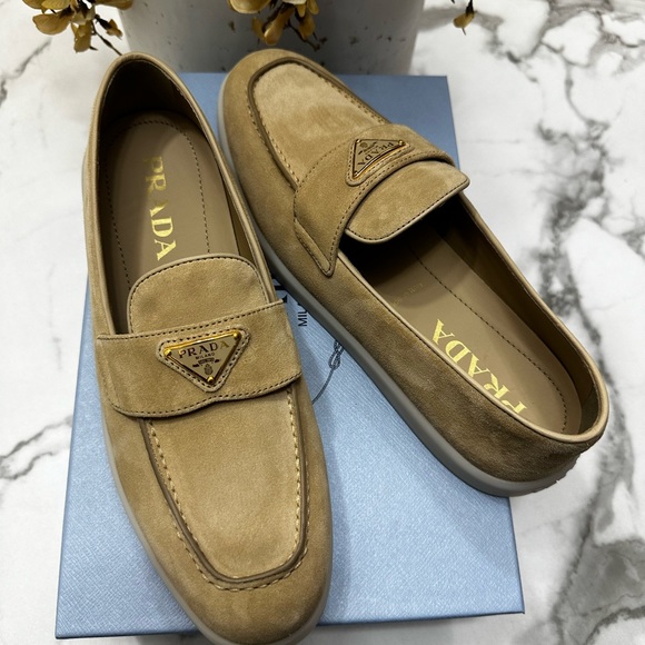 Prada Saint Tropez Suede Loafers size 38.5 - Picture 3 of 13
